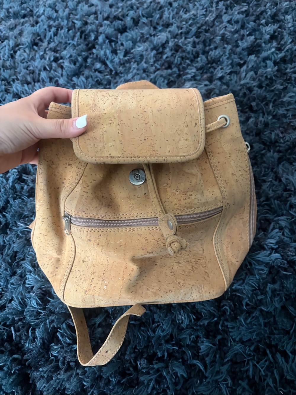 Cork Drawstring Backpack - Natural Cork